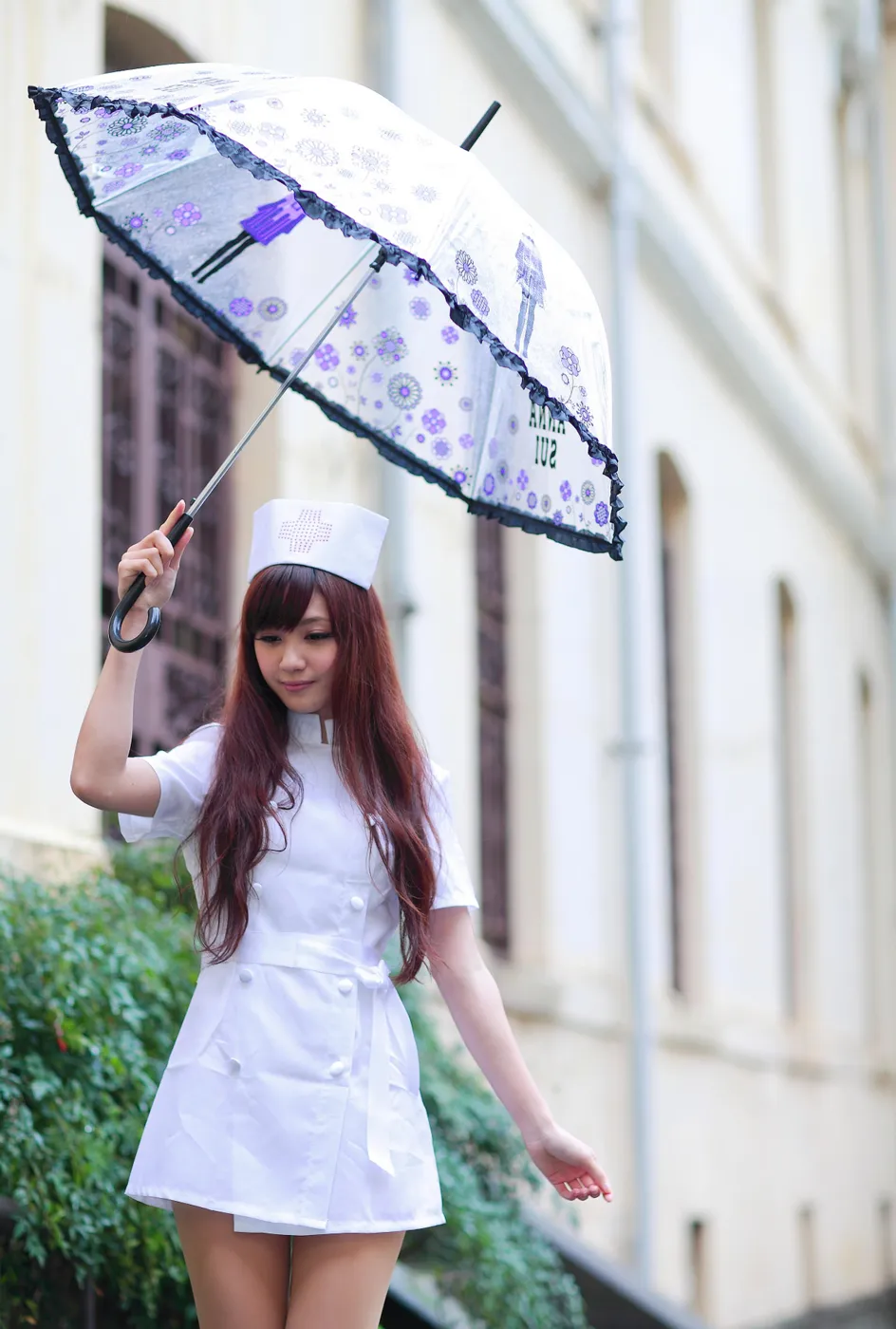 [Mzsock] NO.204 Xiaoya nurse uniform, stockings, high heels and beautiful legs street photography#[70P]-4