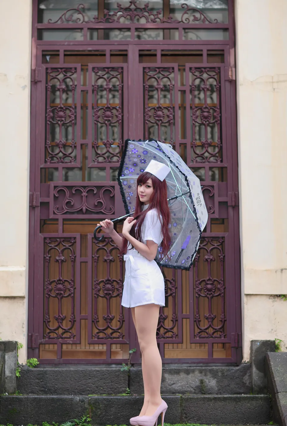 [Mzsock] NO.204 Xiaoya nurse uniform, stockings, high heels and beautiful legs street photography#[70P]-10