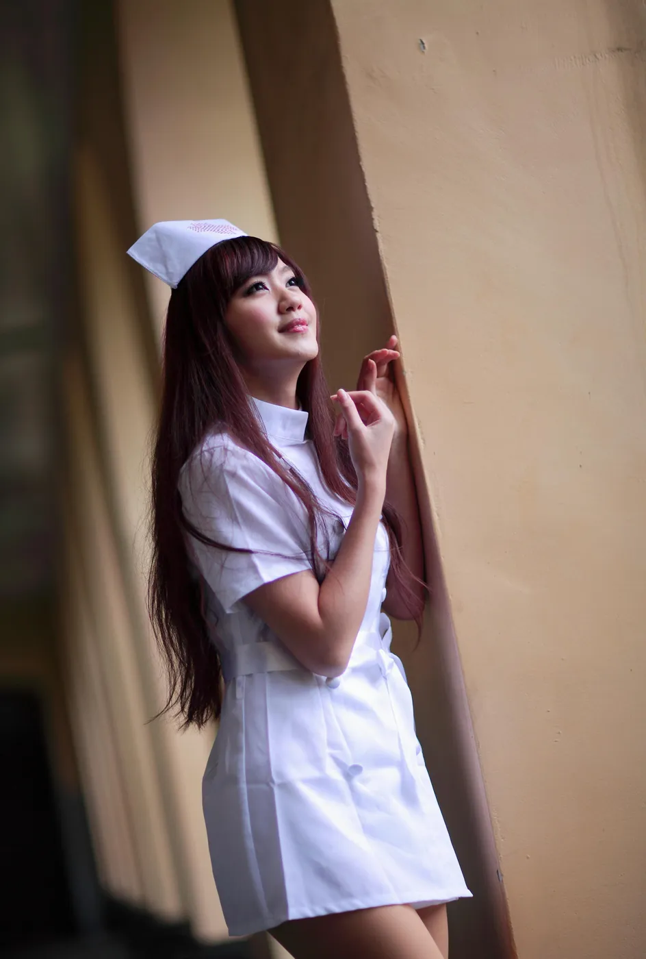 [Mzsock] NO.204 Xiaoya nurse uniform, stockings, high heels and beautiful legs street photography#[70P]-2