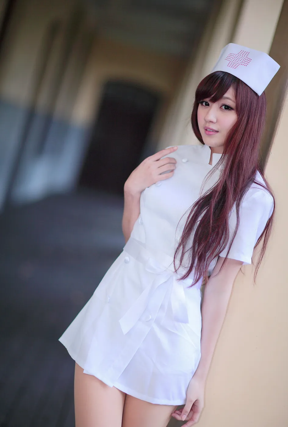 [Mzsock] NO.204 Xiaoya nurse uniform, stockings, high heels and beautiful legs street photography#[70P]-7