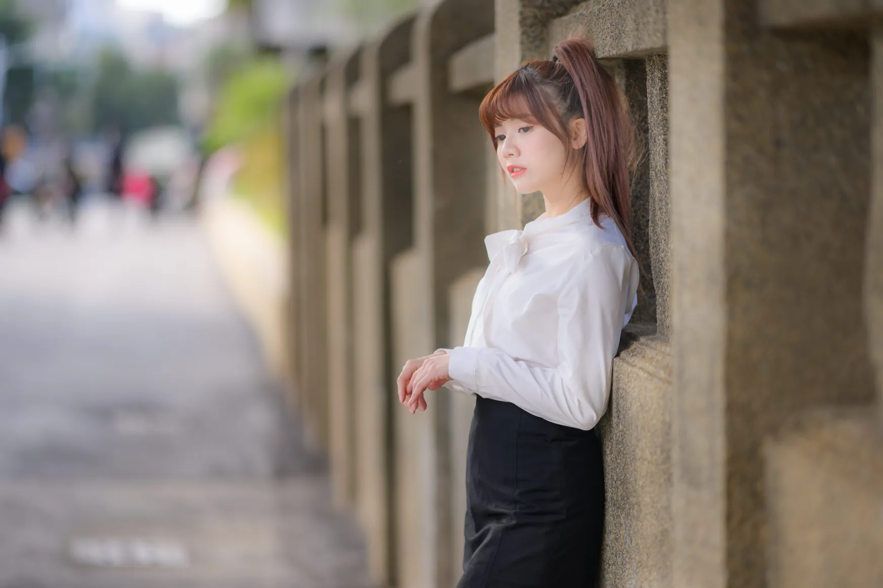 [Mzsock] NO.237 OL black silk uniform high heels street photography#[105P]-2