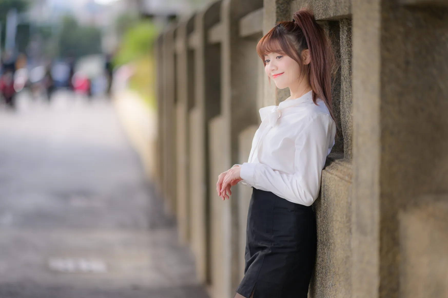 [Mzsock] NO.237 OL black silk uniform high heels street photography#[105P]-4