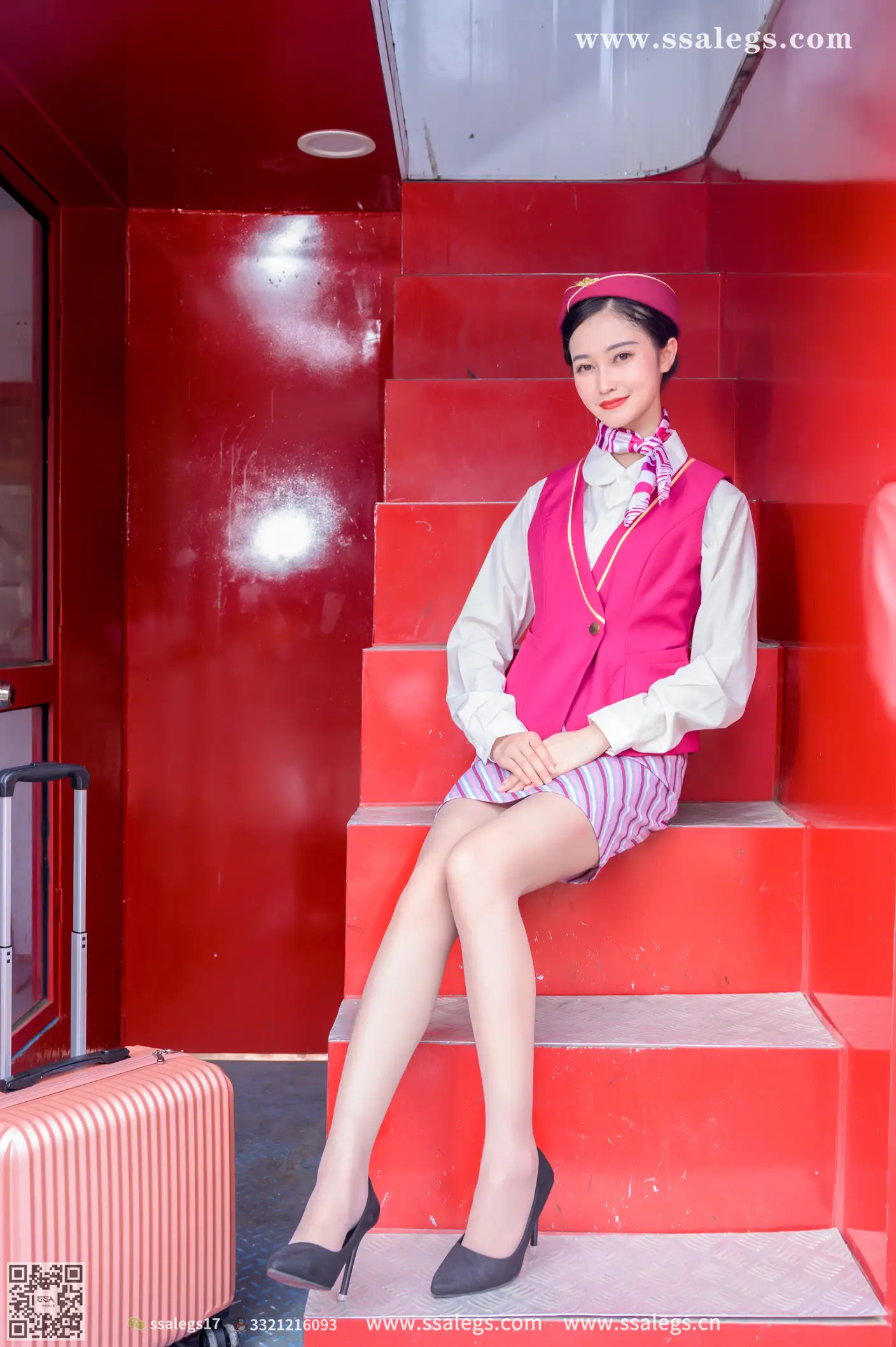 [Mzsock] NO.435 Her stewardess dream (top) silk club#[127P]-4