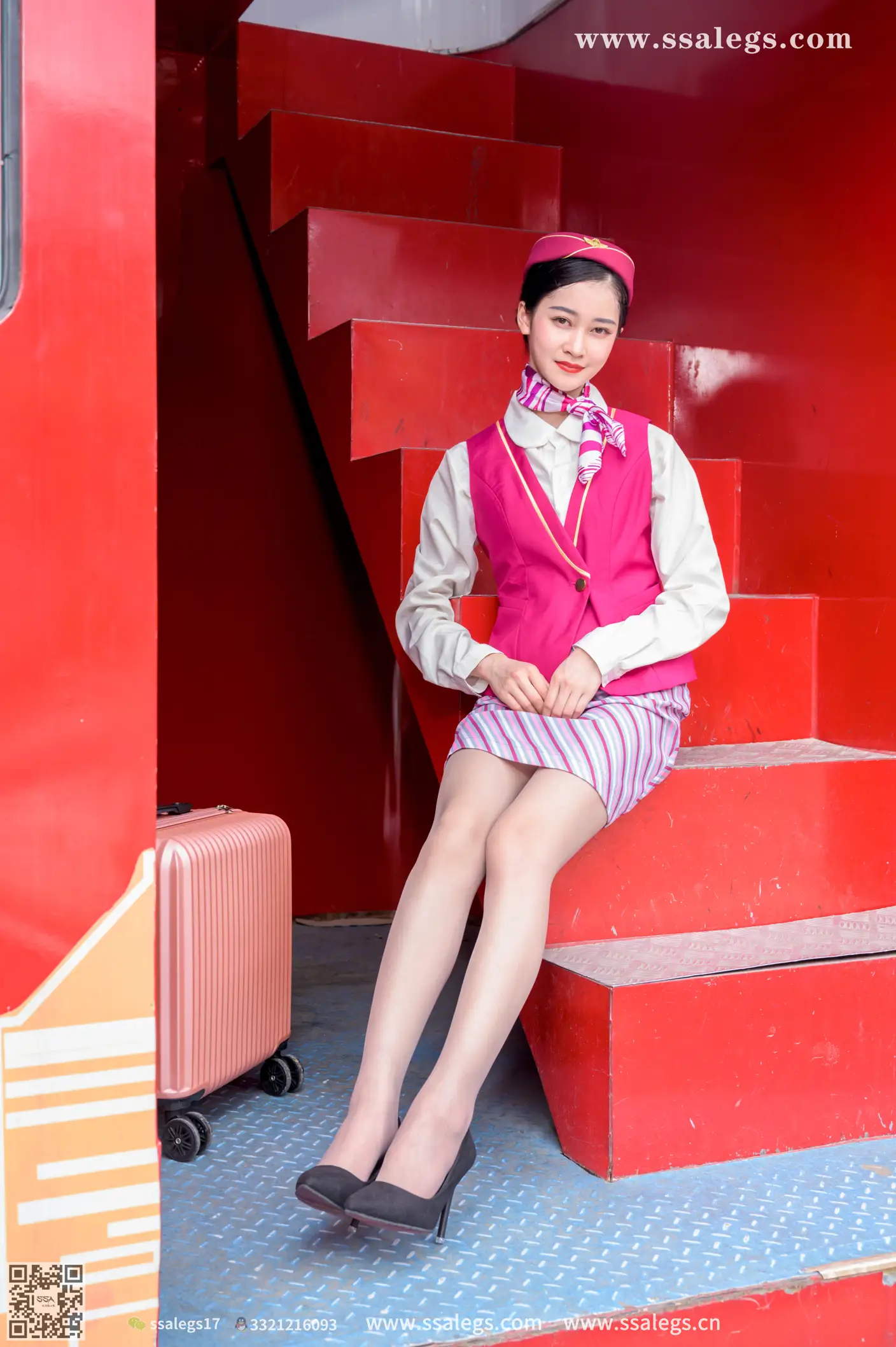 [Mzsock] NO.435 Her stewardess dream (top) silk club#[127P]-7