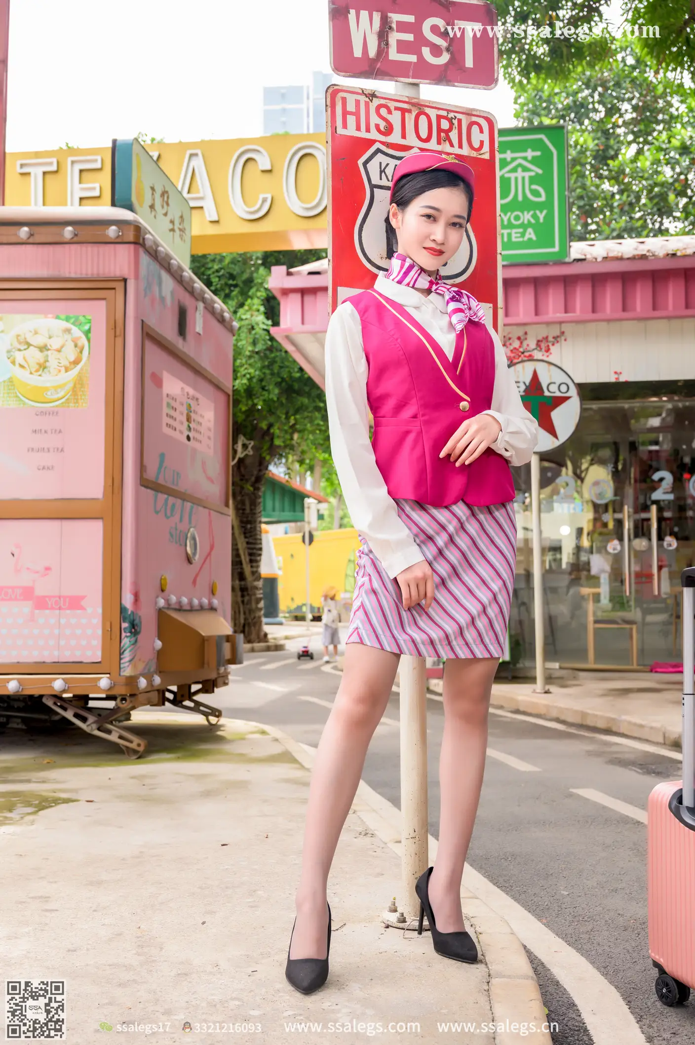 [Mzsock] NO.435 Her stewardess dream (top) silk club#[127P]-6