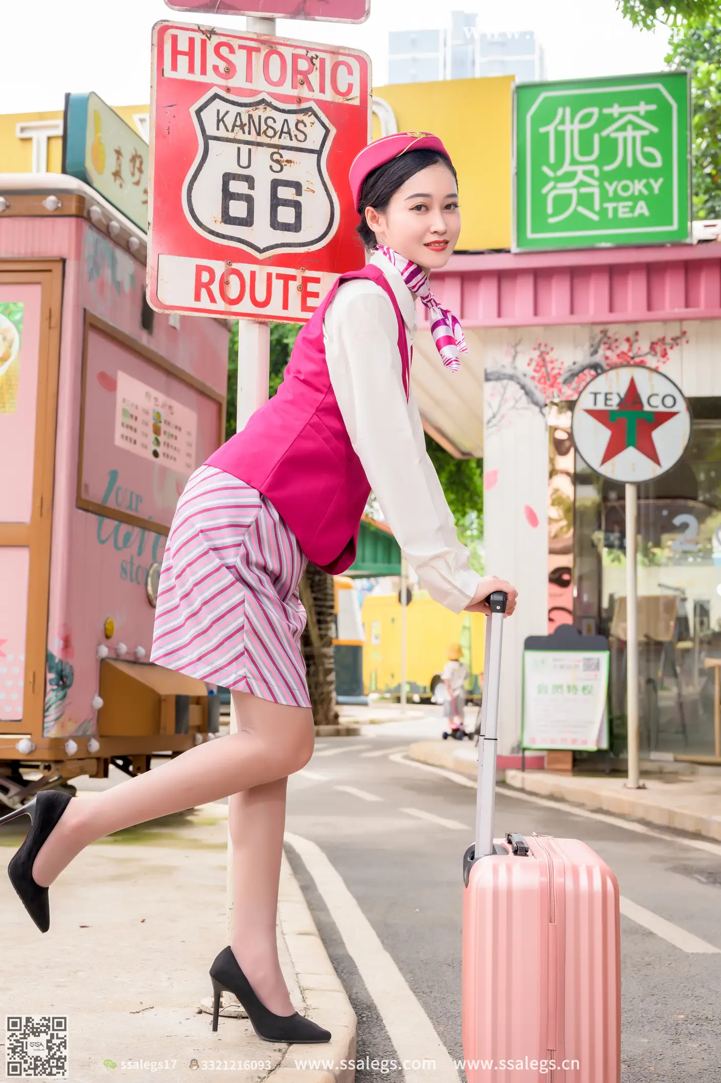 [Mzsock] NO.435 Her stewardess dream (top) silk club#[127P]-10