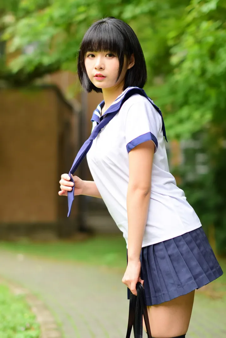 [Mzsock] NO.171 Hailin student uniform street photography#[73P]-3