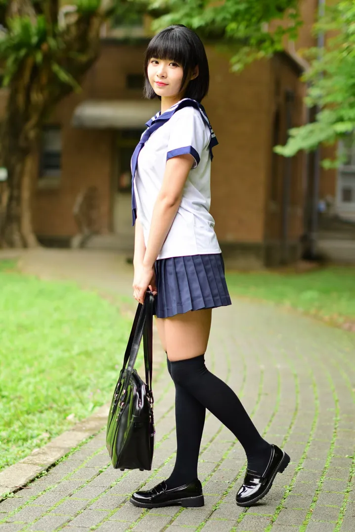 [Mzsock] NO.171 Hailin student uniform street photography#[73P]-5