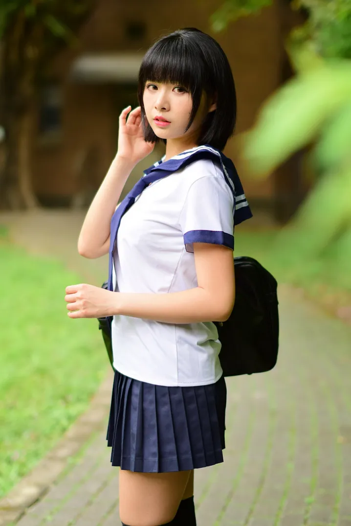 [Mzsock] NO.171 Hailin student uniform street photography#[73P]-9