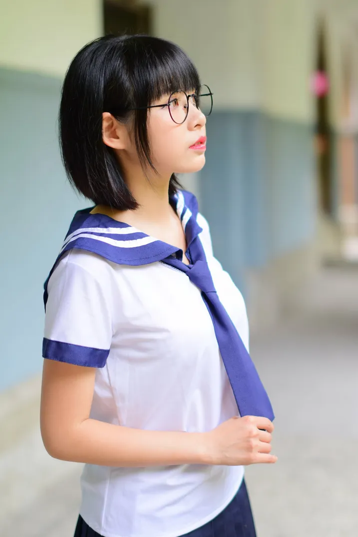 [Mzsock] NO.171 Hailin student uniform street photography#[73P]-4