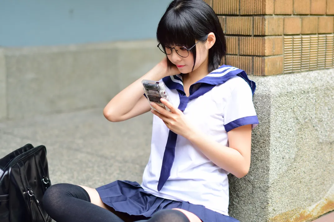 [Mzsock] NO.171 Hailin student uniform street photography#[73P]-5