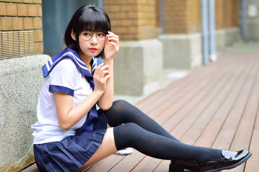 [Mzsock] NO.171 Hailin student uniform street photography#[73P]-2