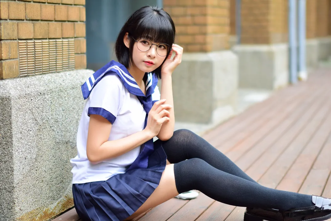 [Mzsock] NO.171 Hailin student uniform street photography#[73P]-3