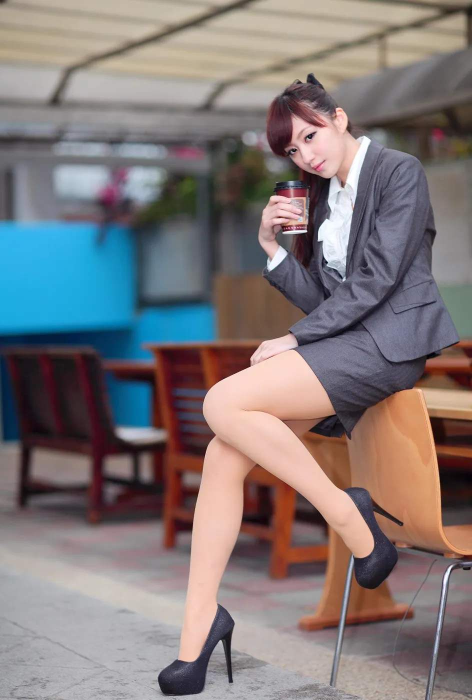 [Mzsock] NO.208 Xiaoya OL stockings, high heels and beautiful legs street photography#[40P]-7