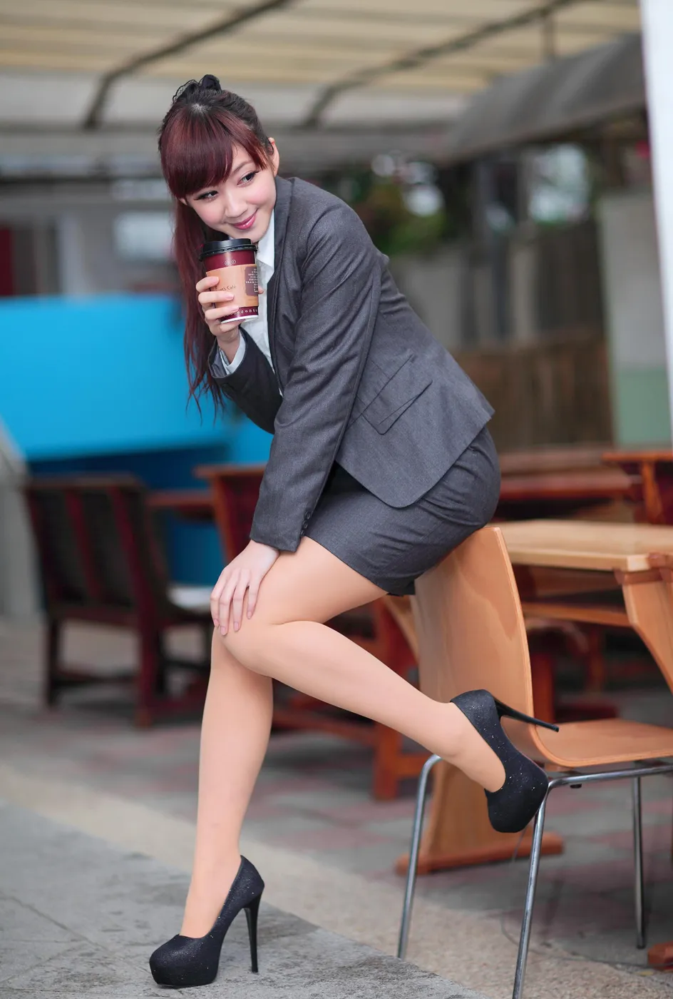 [Mzsock] NO.208 Xiaoya OL stockings, high heels and beautiful legs street photography#[40P]-8