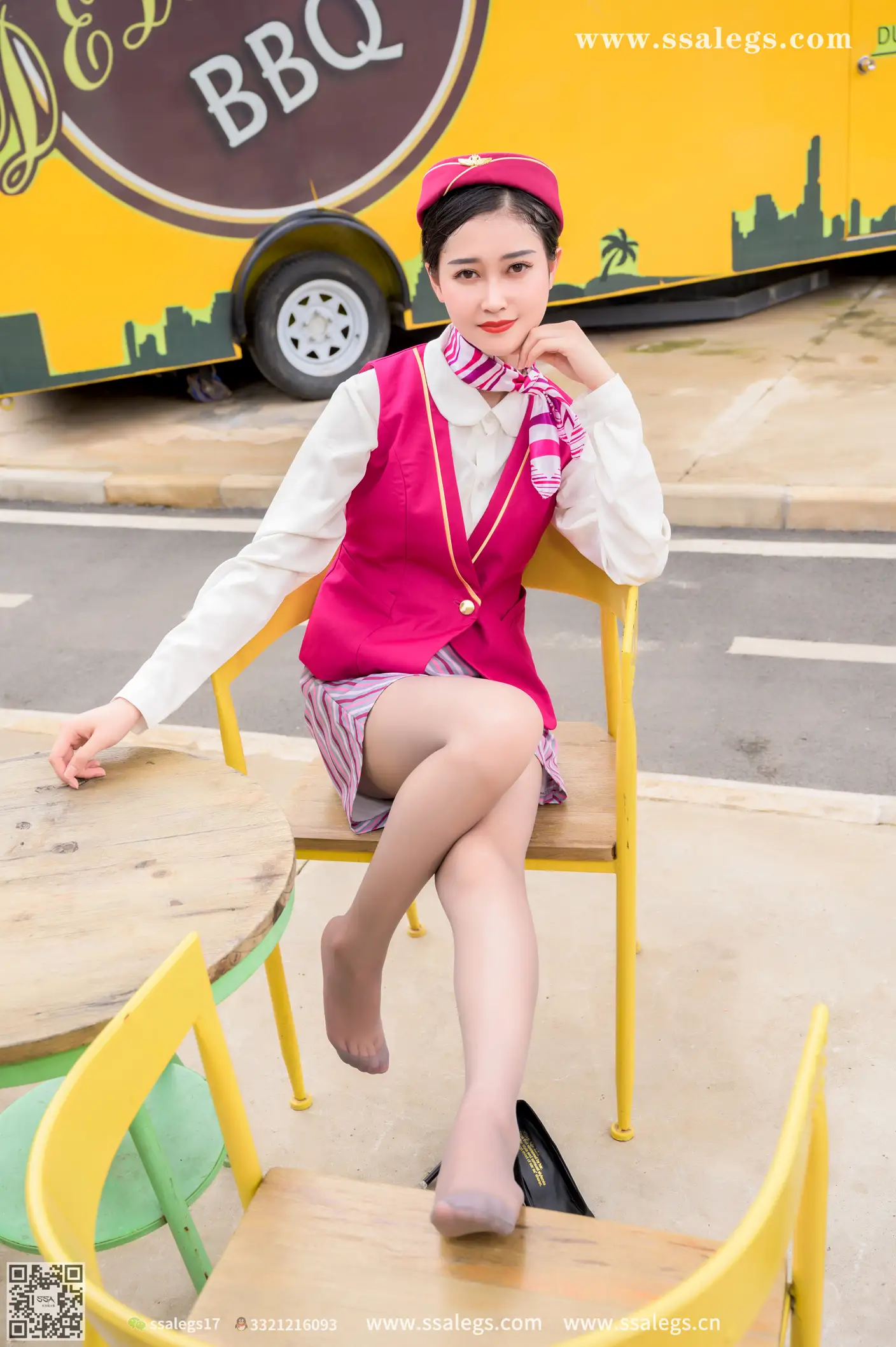 [Mzsock] NO.436 Her stewardess dream (below) silk club#[127P]-6