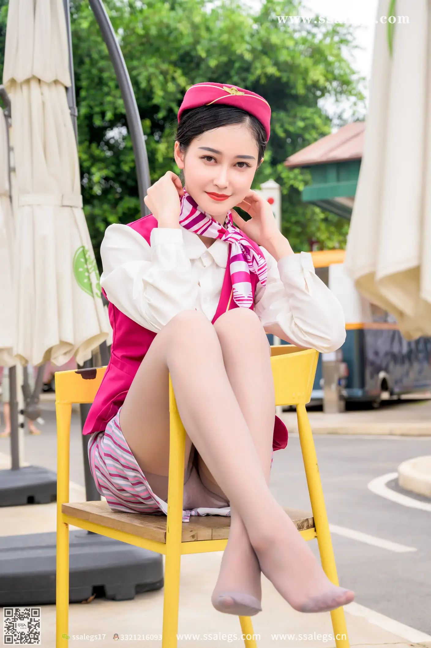 [Mzsock] NO.436 Her stewardess dream (below) silk club#[127P]-5