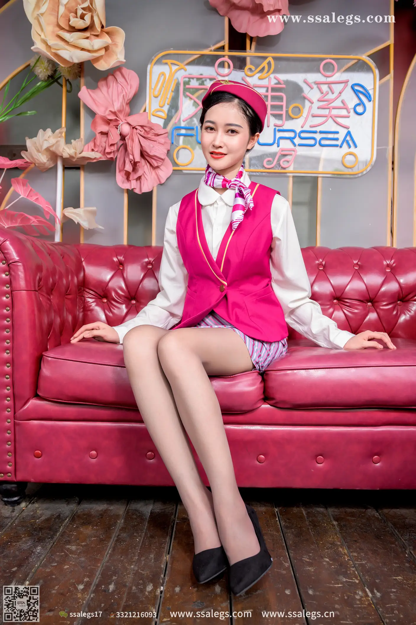 [Mzsock] NO.436 Her stewardess dream (below) silk club#[127P]-8