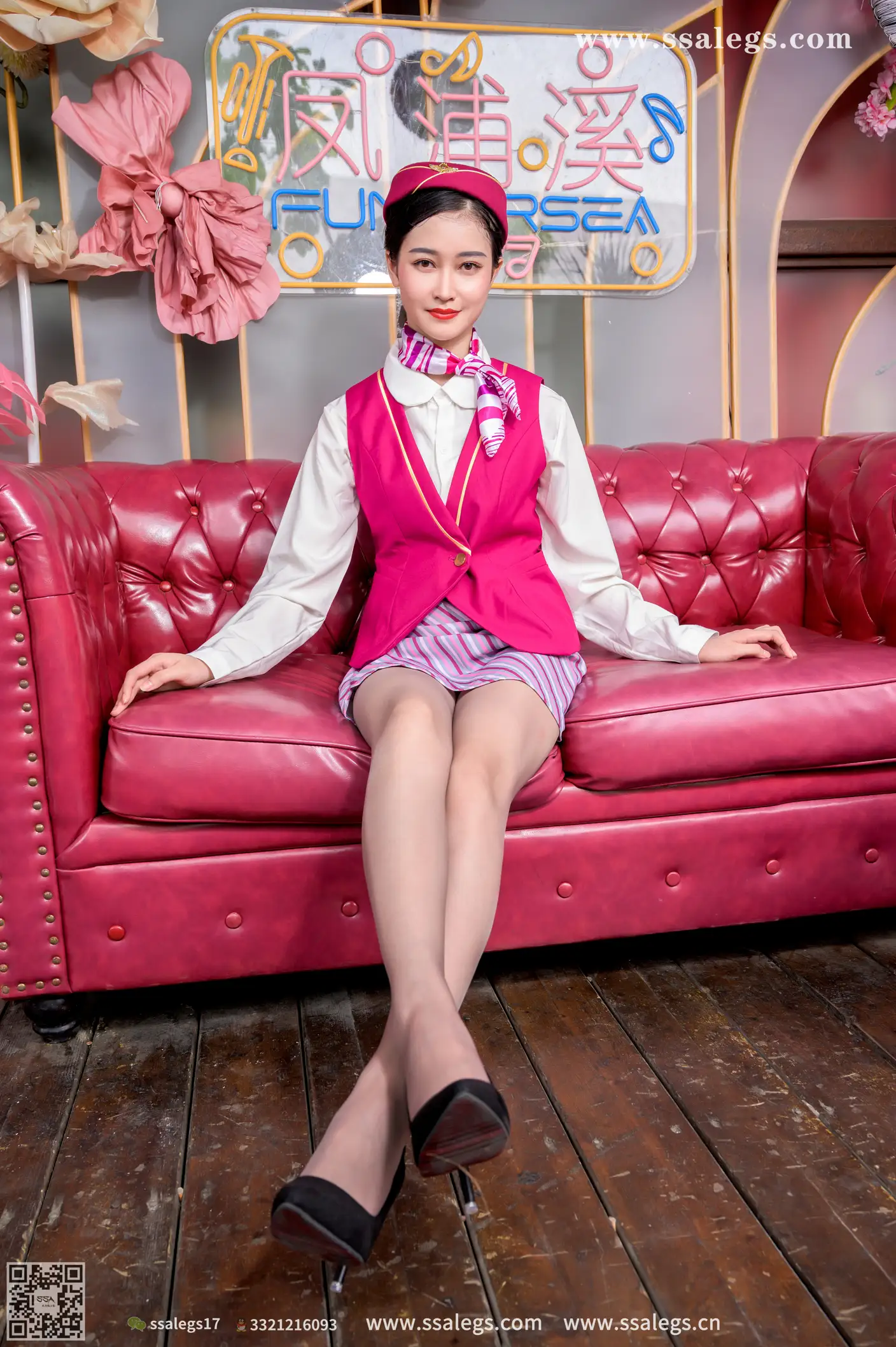 [Mzsock] NO.436 Her stewardess dream (below) silk club#[127P]-1