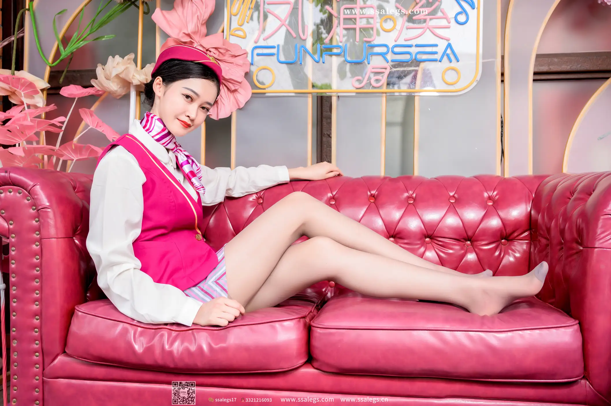 [Mzsock] NO.436 Her stewardess dream (below) silk club#[127P]-2