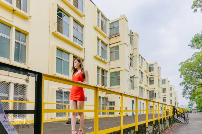 [Mzsock] NO.047 Abby red dress short skirt high heels beautiful legs outdoor shot street photography#[106P]-6