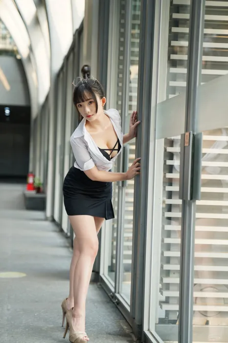 [Mzsock] NO.078 Chen Jialin OL short skirt high heels beautiful legs outdoor shot street photography#[100P]-4