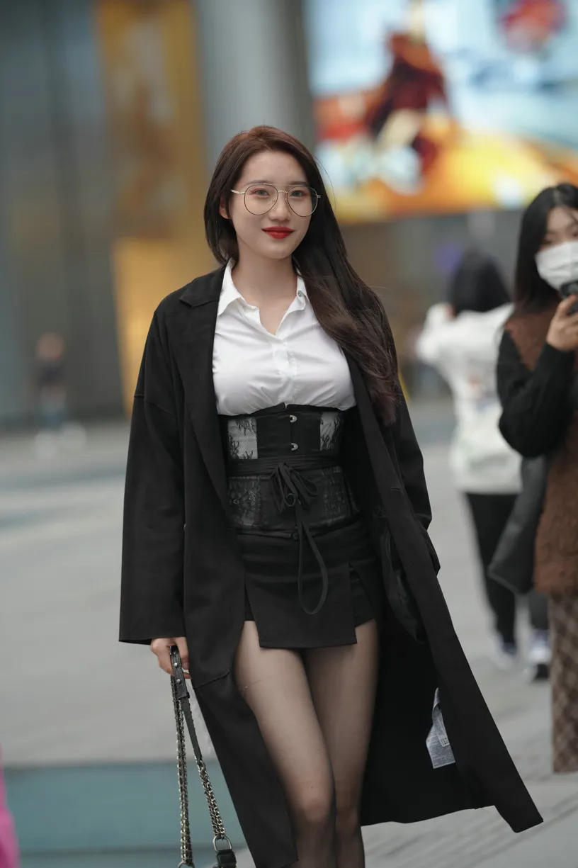 [Mzsock] NO.160 Long legs in black stockings street photography#[105P]-6