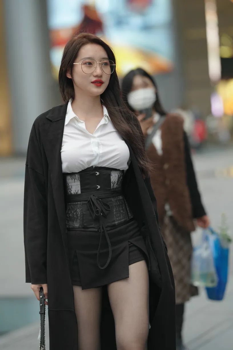 [Mzsock] NO.160 Long legs in black stockings street photography#[105P]-10