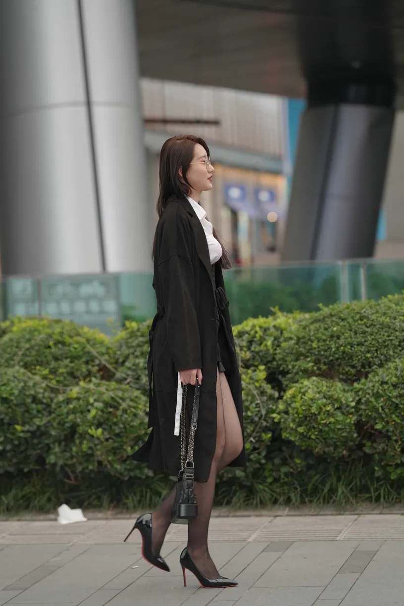 [Mzsock] NO.160 Long legs in black stockings street photography#[105P]-7