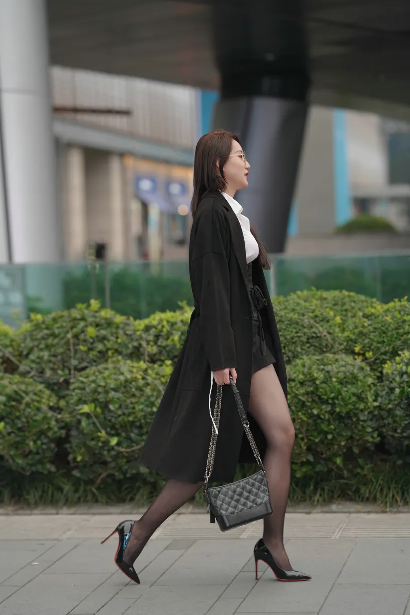 [Mzsock] NO.160 Long legs in black stockings street photography#[105P]-9