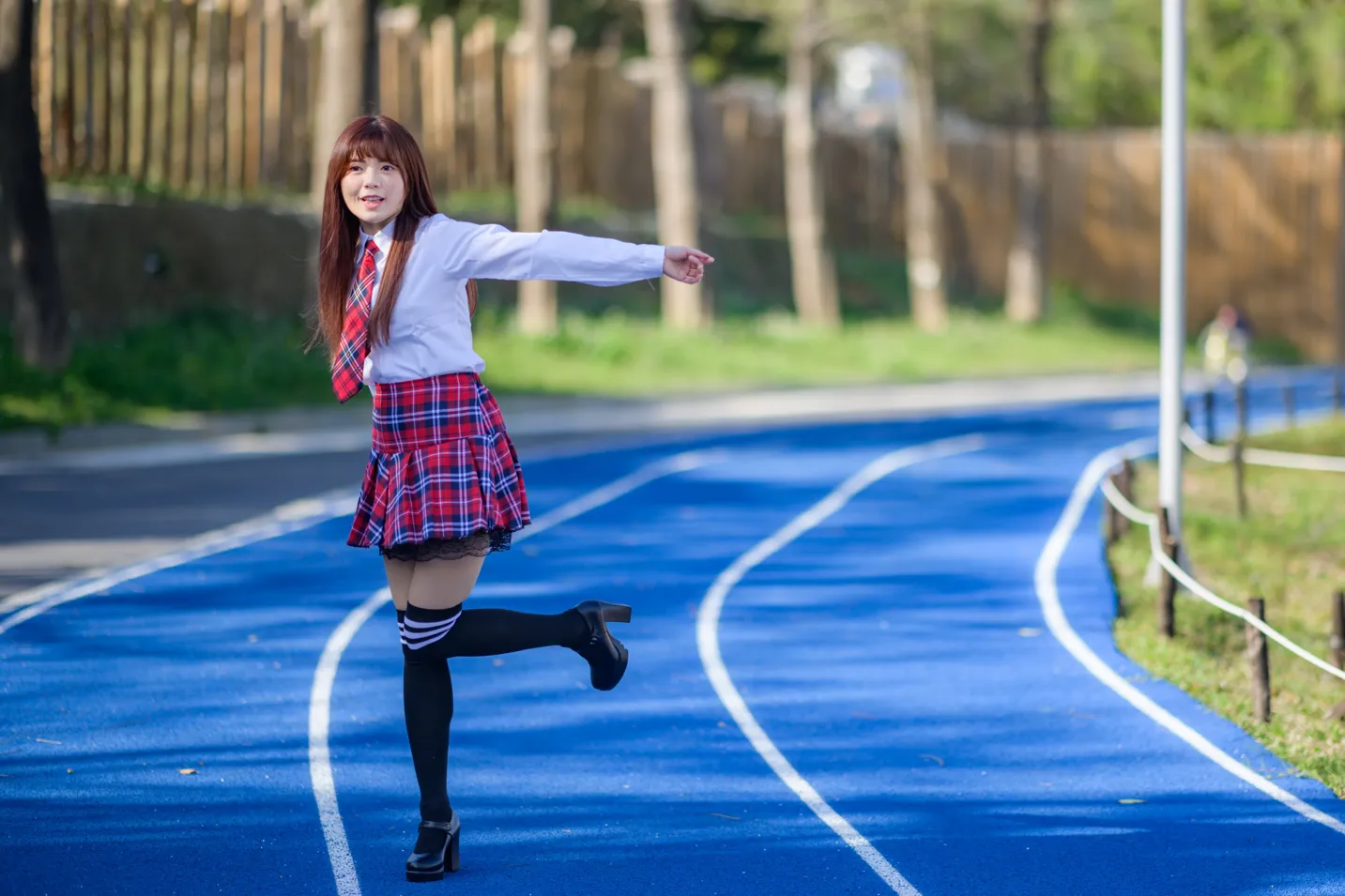 [Mzsock] NO.233 Student uniform high heels street photography#[105P]-1