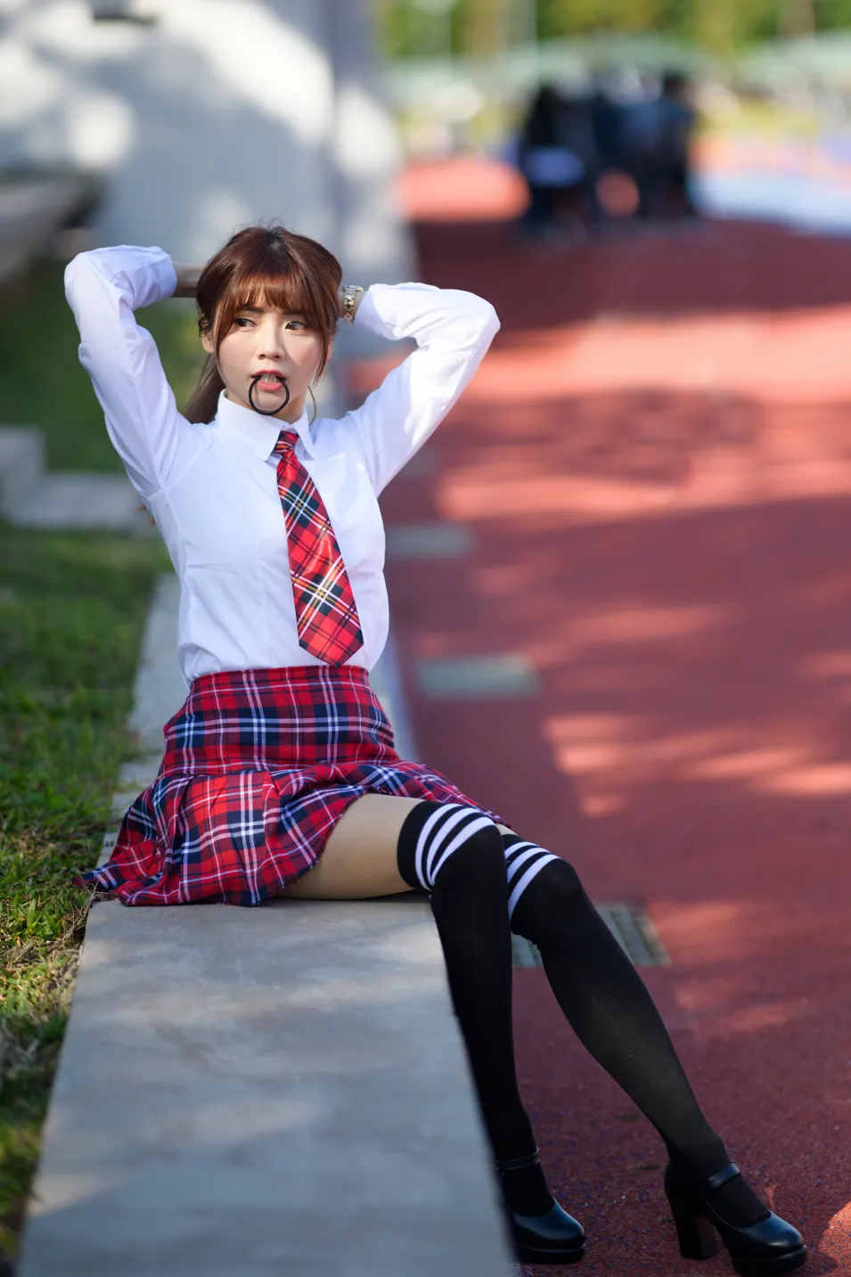 [Mzsock] NO.233 Student uniform high heels street photography#[105P]-10