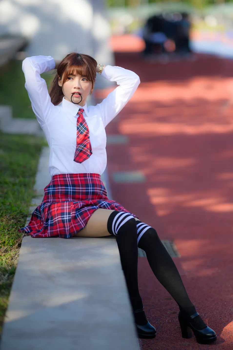 [Mzsock] NO.233 Student uniform high heels street photography#[105P]-2