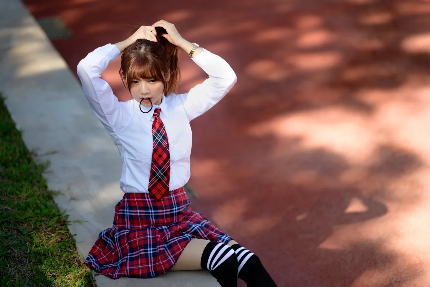 [Mzsock] NO.233 Student uniform high heels street photography#[105P]-5