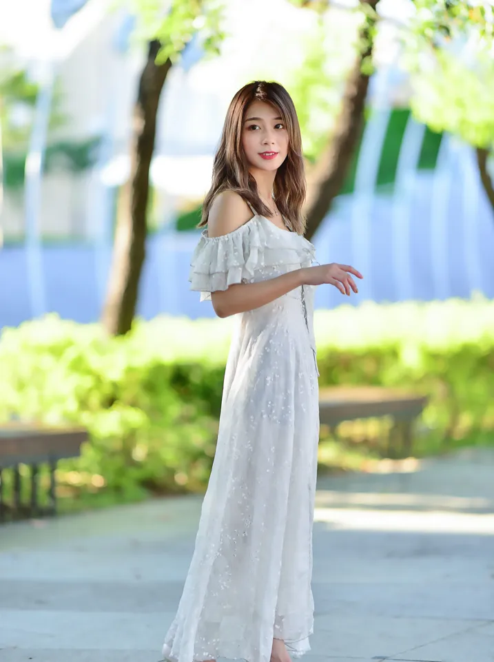 [Mzsock] NO.200 vivi Cao Yuanyuan suspender high-slit long skirt with high heels and beautiful legs street photography#[105P]-7