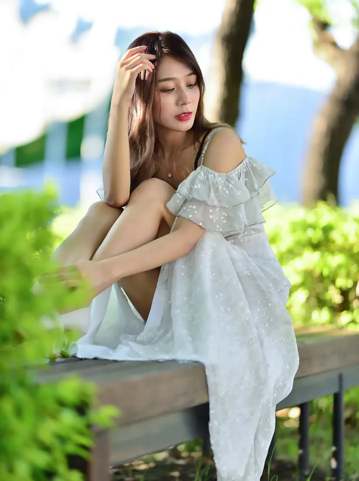 [Mzsock] NO.200 vivi Cao Yuanyuan suspender high-slit long skirt with high heels and beautiful legs street photography#[105P]-4