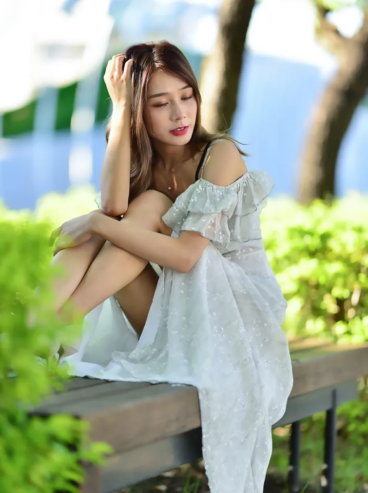 [Mzsock] NO.200 vivi Cao Yuanyuan suspender high-slit long skirt with high heels and beautiful legs street photography#[105P]-6