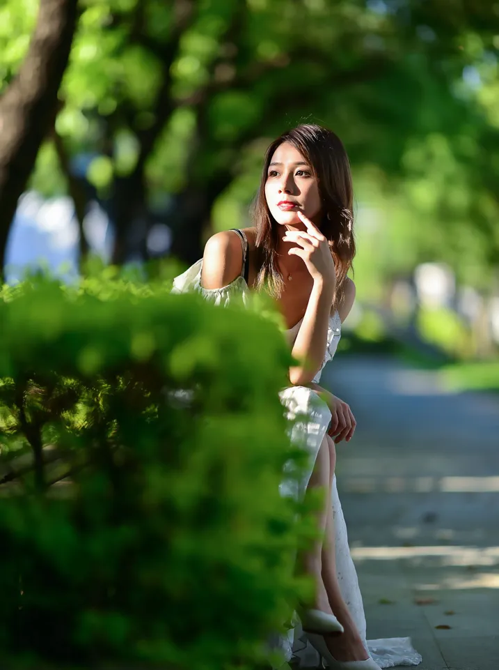 [Mzsock] NO.200 vivi Cao Yuanyuan suspender high-slit long skirt with high heels and beautiful legs street photography#[105P]-9