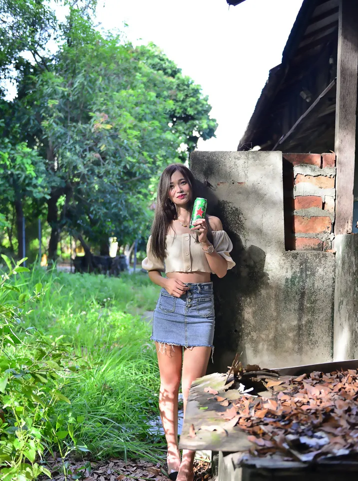 [Mzsock] NO.203 Xu Xiaozhen denim short skirt, high heels and beautiful legs street photography#[73P]-7