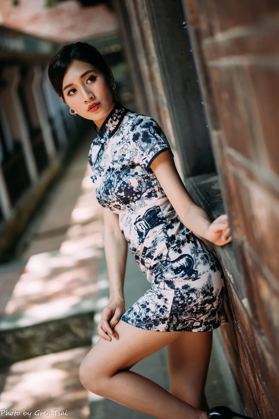 [Mzsock] NO.151 Zhang Jun short cheongsam, stockings, high heels and beautiful legs street photography#[54P]-5