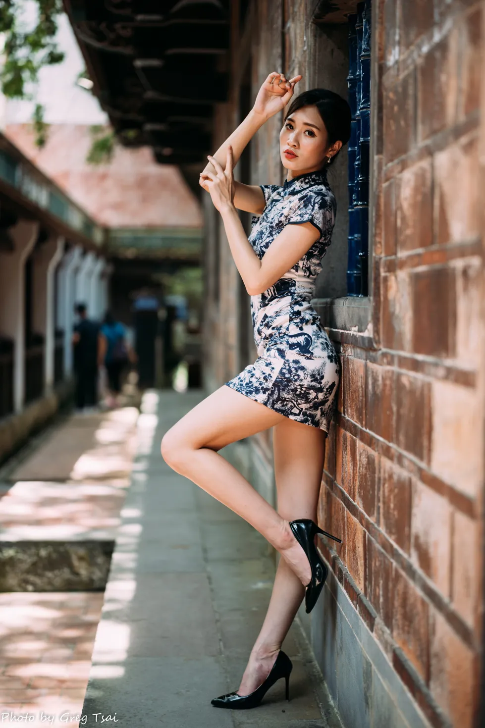 [Mzsock] NO.151 Zhang Jun short cheongsam, stockings, high heels and beautiful legs street photography#[54P]-6