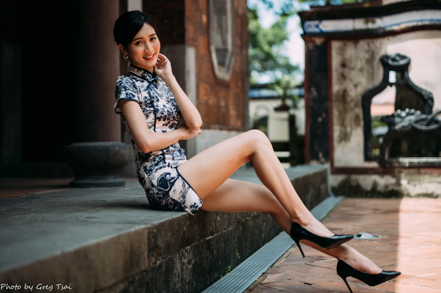 [Mzsock] NO.151 Zhang Jun short cheongsam, stockings, high heels and beautiful legs street photography#[54P]-8