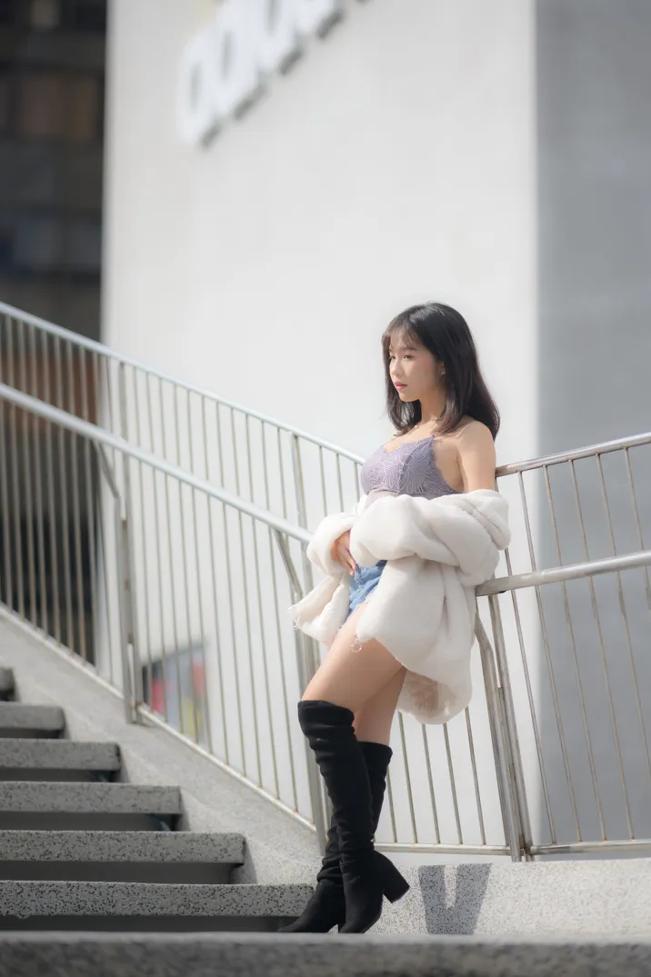 [Mzsock] NO.215 YoYo denim shorts and boots street photography#[105P]-9