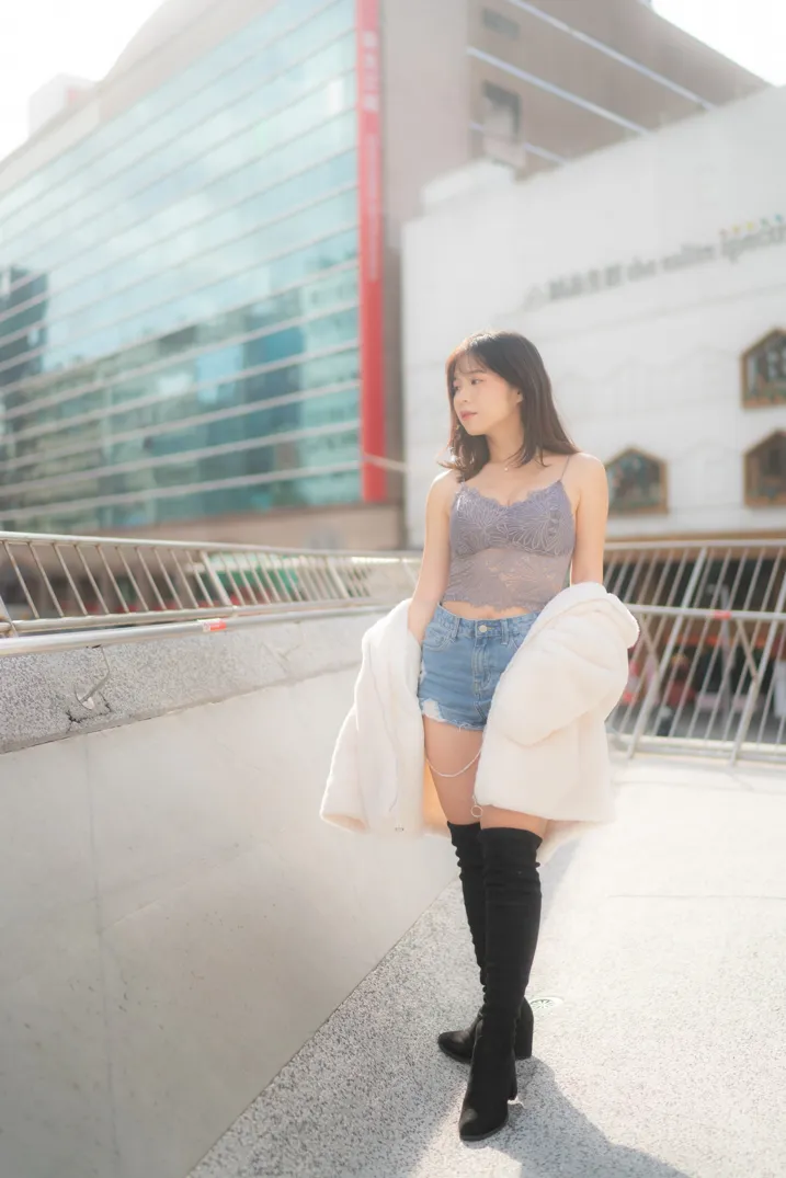 [Mzsock] NO.215 YoYo denim shorts and boots street photography#[105P]-2