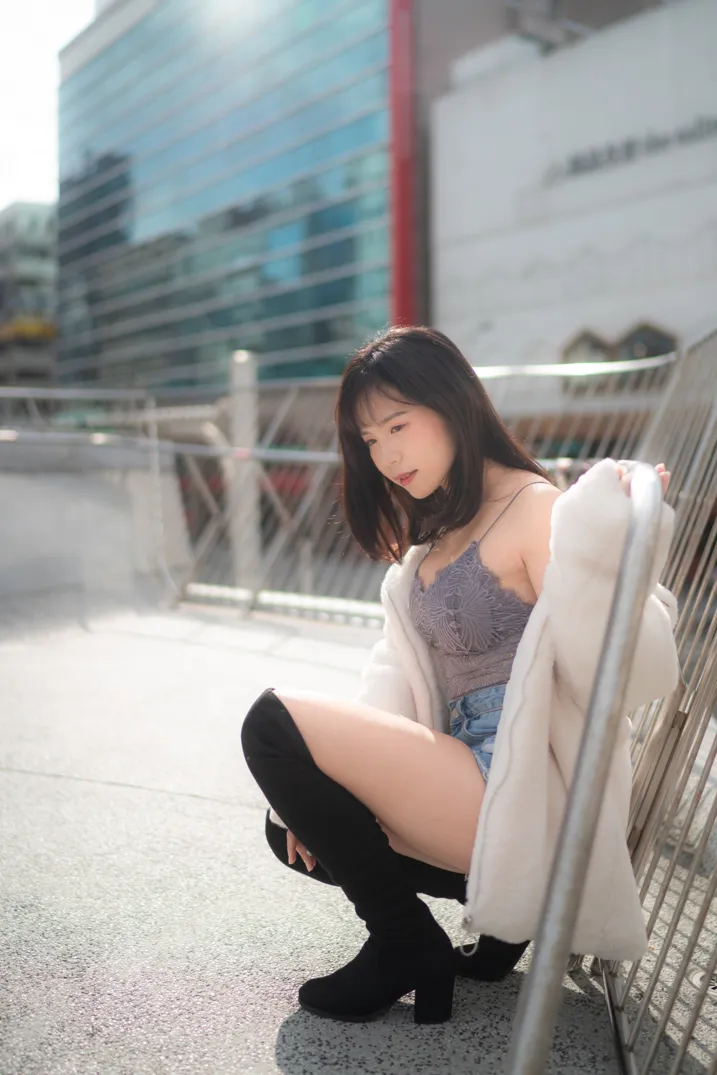 [Mzsock] NO.215 YoYo denim shorts and boots street photography#[105P]-7