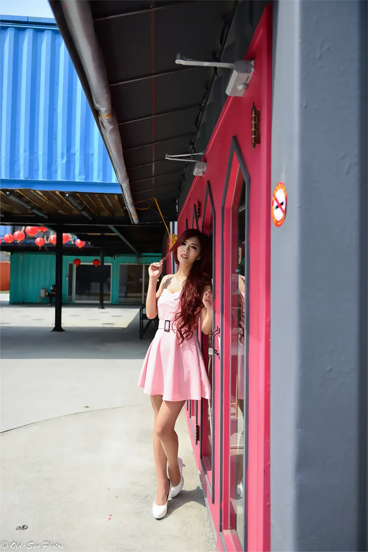 [Mzsock] NO.155 Gao Xuan pink dress, short skirt, stockings, high heels and beautiful legs street photography#[82P]-4