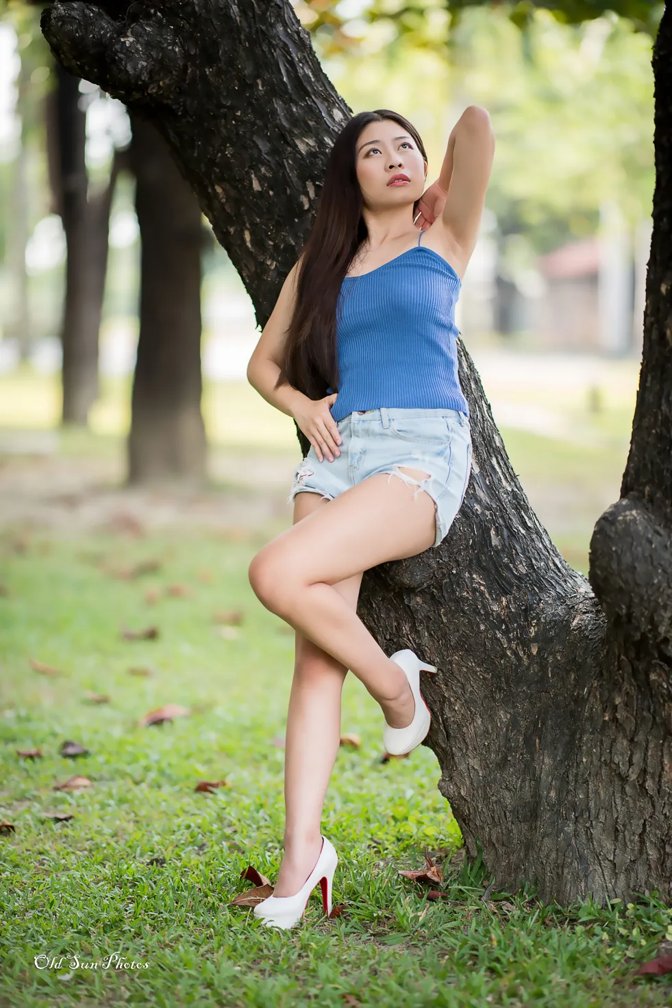 [Mzsock] NO.187 Zhang Zilin denim shorts, high heels and beautiful legs street photography#[66P]-10