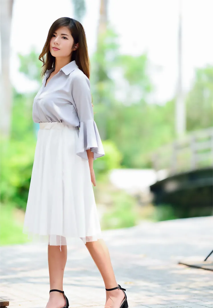 [Mzsock] NO.145 Fang Weizhen’s elegant long skirt with high legs street photography#[105P]-2