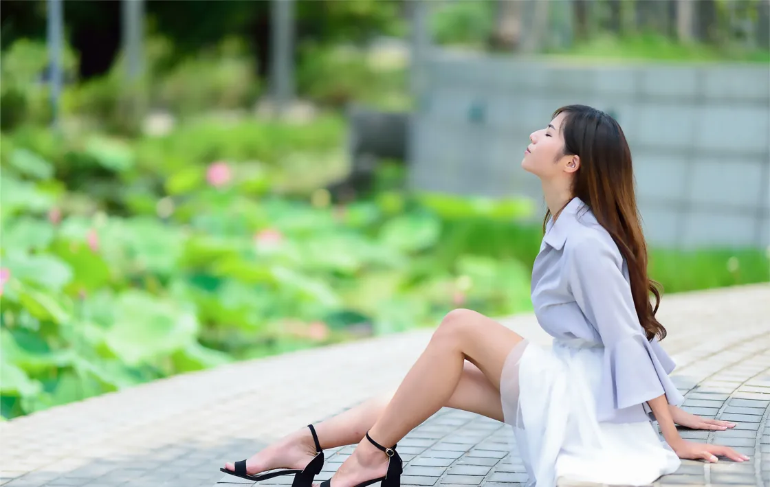 [Mzsock] NO.145 Fang Weizhen’s elegant long skirt with high legs street photography#[105P]-10