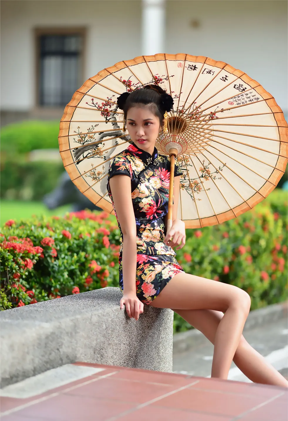 [Mzsock] NO.191 Chen Mengxin short cheongsam high heels beautiful legs street photography#[100P]-6